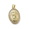 Brass Micro Pave Cubic Zirconia Pendants KK-C090-35G-01-1