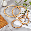4Pcs 2 Colors Bamboo Bag Handle WOOD-CA0001-30-4