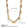 304 Stainless Steel Crystal Rhinestone X Shaped Link Chain Necklaces for Women WG9D37B-02-3