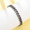 667 Stainless Steel Cuban Link Chains Bracelets for Women Men BJEW-F529-01AS-2