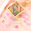 40Pcs 5 Colors UV Plating Transparent Acrylic European Beads OACR-TA0005-05-5