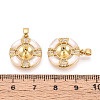 Brass Micro Pave Cubic Zirconia Cup Pearl Peg Bails Pin Pendants KK-T079-05G-4