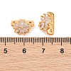 SHEGRACE Flower Brass Micro Pave Clear Cubic Zirconia Spacer Bars XGRQ5K223-827G-3