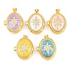 Brass Locket Pendants KK-D232-03G-1