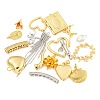 Brass DIY Pendant & Beads Jewerly Making Findings Kits KK-XCP0001-78-1