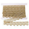 5 Yards Metallic Yarn Flower Lace Trim Ribbons SRIB-HY0001-07A-1