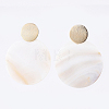 Natural Freshwater Shell Dangle Stud Earring Sets EJEW-JE04129-3