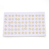 Footprint Brass Natural Pearl Stud Earrings PEAR-N020-05W-2