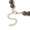 Ocean Dyed Synthetic Turquoise Trutle Pendant 8MM Natural Cultured Freshwater Pearl & Wenge Wood Round Beaded Necklaces for Women NJEW-JN05938-5