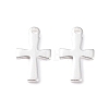 304 Stainless Steel Tiny Cross Charms STAS-L234-077S-1