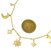 Moon & Star & Sun Brass Pendant Necklaces NJEW-TA00164-3