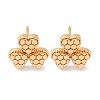 Brass Stud Earrings EJEW-D288-11G-2