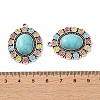 Bohemia Tibetan Style Alloy & Enamel & Synthetic Turquoise Pendants FIND-T074-03AS-3