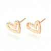 Brass Stud Earrings X-KK-S348-123-1