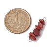 30Pcs 30 Styles 304 Mixed Gemstone Chip Beaded Connector Charms PALLOY-JF02873-02-3
