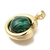 Synthetic Malachite Pendants KK-K388-01G-2