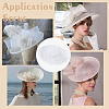 Linen Mini Hat Fascinator Base AJEW-WH0561-32B-6