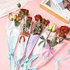 Bowknot Print Transparent PE Cone Flower Sleeves ABAG-FZC0002-001G-4
