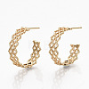 Brass Half Hoop Earrings KK-R117-044-NF-4