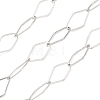 Rack Plating Brass Rhombus Link Chains CHC-N009-04P-1