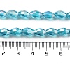 Transparent Electroplate Glass Beads Strands EGLA-A037-T6x8mm-B16-4