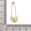 Minimalist Brass Safety Pin Brooch with Beaded Edge KK-CBAA41C-06G-3
