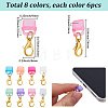 48Pcs 8 Colors PVC Plastic Mobile Dustproof Plugs HJEW-SC0003-31A-2