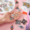  DIY Diamond Painting Rhombus & Triangle Dangle Earring Kits DIY-TA0004-97-7