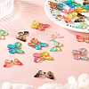 48Pcs 8 Styles Translucent Resin Pendants FIND-SW0001-27-22