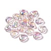 UV Plating Rainbow Iridescent Acrylic Beads PACR-H001-10-2