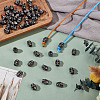 50Pcs Alloy European Beads FIND-BC0019-52B-4