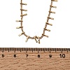 304 Stainless Steel Curb Chain with Bar Tassel Necklaces for Women NJEW-K389-04G-5