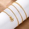 Brass Cable Chain Necklaces NJEW-D302-82G-2