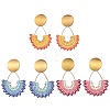 3 Pairs 3 Colors 304 Stainless Steel Dangle Stud Earring Sets for Women EJEW-MZ00755-2