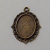 Tibetan Style Zinc Alloy Pendant Cabochon Settings FIND-WH0111-569AB-1