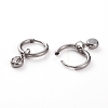 304 Stainless Steel Huggie Hoop Earrings EJEW-JE04449-02-3