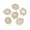 Natural Rose Quartz Links connectors G-L514-019D-1