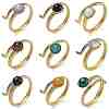 Natural & Synthetic Gemstone Finger Rings RJEW-U027-04G-1