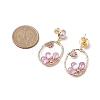 Alloy with Glass Stud Dangle Earring EJEW-TA00527-3