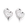 925 Sterling Silver Micro Pave Clear Cubic Zirconia Pendants STER-T008-81B-P-1