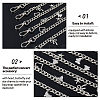 3Pcs Alloy Twisted Chain Bag Strap AJEW-FH00023-5