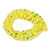 Transparent Electroplate Glass Beads Strands GLAA-Q099-F01-06-2