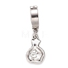 Stainless Steel Moneybag with Dollar Sign Dangle Hoop Earrings EJEW-G286-06P-2
