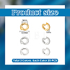 60Pcs 3 Colors Brass Twister Clasps KK-UN0006-10-3