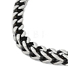 304 Stainless Steel Wheat Chain Bracelets for Men BJEW-B093-04AS-2