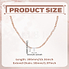 1Pc Glass Rondelle Beaded Necklaces NJEW-LP0007-23T-2