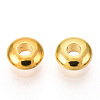 Golden Brass Rondelle Spacer Beads X-KK-E246-G-2