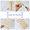 Rectangle Acrylic with Wood Minifigures Organizer Display Risers ODIS-WH0038-102D-5