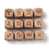 Natural Wood Constellation Beads WOOD-M002-08-4