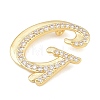 Brass Micro Pave Clear Cubic Zirconia Pendants CU-CBA8481-01G-G-2
